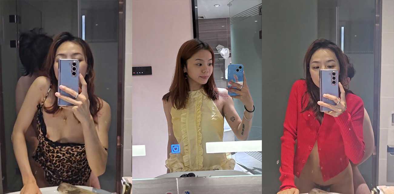 短发小少妇【汪梦霏】性瘾骚货喜欢镜前做爱，边交欢边拍自己淫态，玩裸聊举奶挑逗全程露脸表情骚极